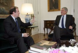 Herrera y José Sócrates estrecharán vínculos en la enseñanza del español y el portugués