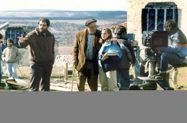 Foto del rodaje de la película "el disputado voto del señor Cayo"